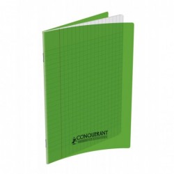 Cahier polypro 17X22 PP Vert 90G 96P Seyès