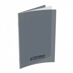 Cahier polypro 17X22 PP Gris 90G 96P Seyès