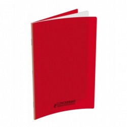 Cahier polypro 24X32 PP ROUGE 90G 96P Seyès