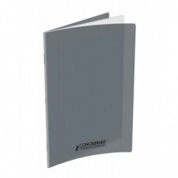 Cahier polypro 24X32 PP Gris 90G 96P Seyès