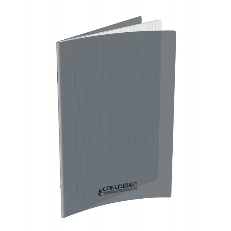 Cahier polypro 24X32 PP Gris 90G 96P Seyès