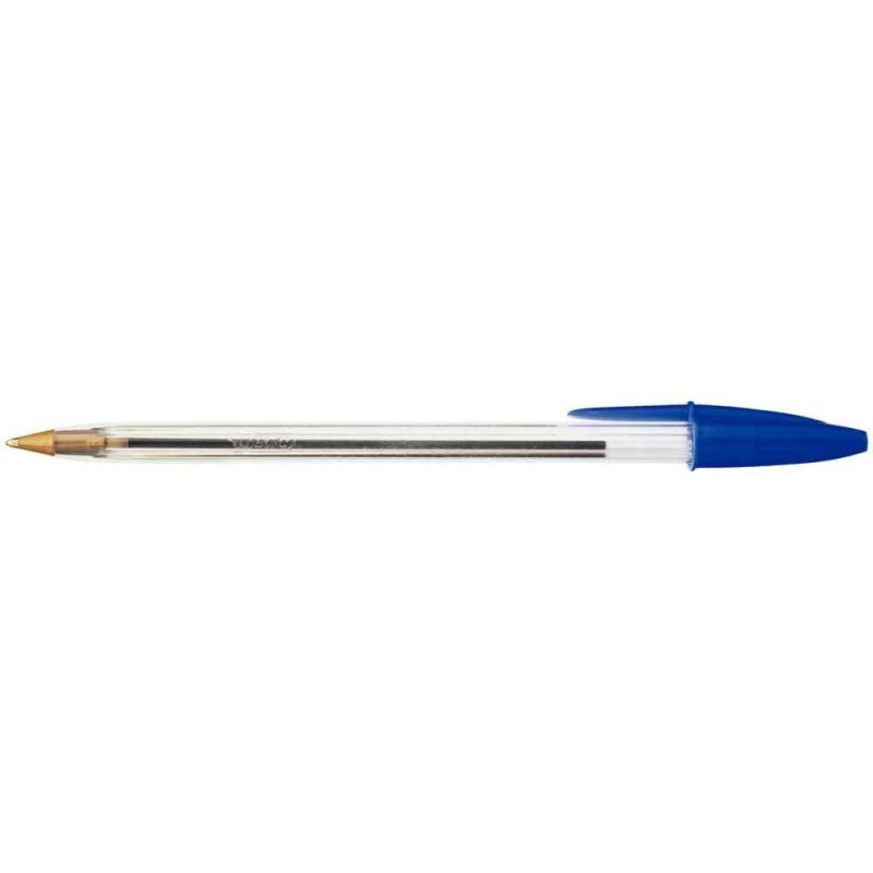 BIC Stylo à bille pointe moyenne encre bleue  CRISTAL