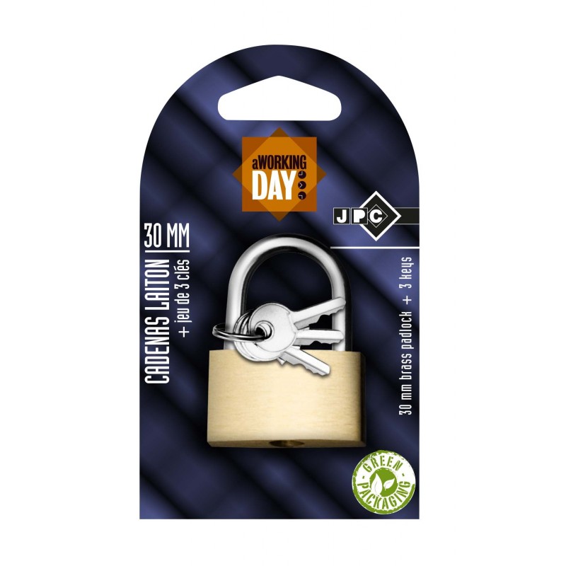 Cadenas Laiton 30MM + 3 CLES