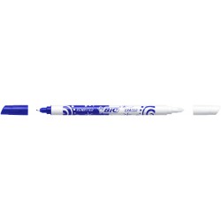 BIC Effaceur réécriveur pointe ogive et pointe fine encre bleue