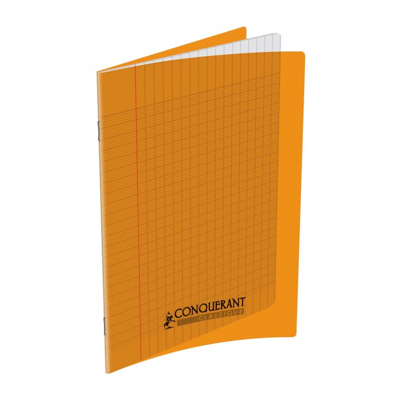 Cahier plypro  17X22 grands carreaux Orange 90G 48P