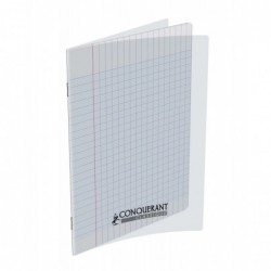 Cahier ploypro  17X22 grands carreaux incolore 48 pages