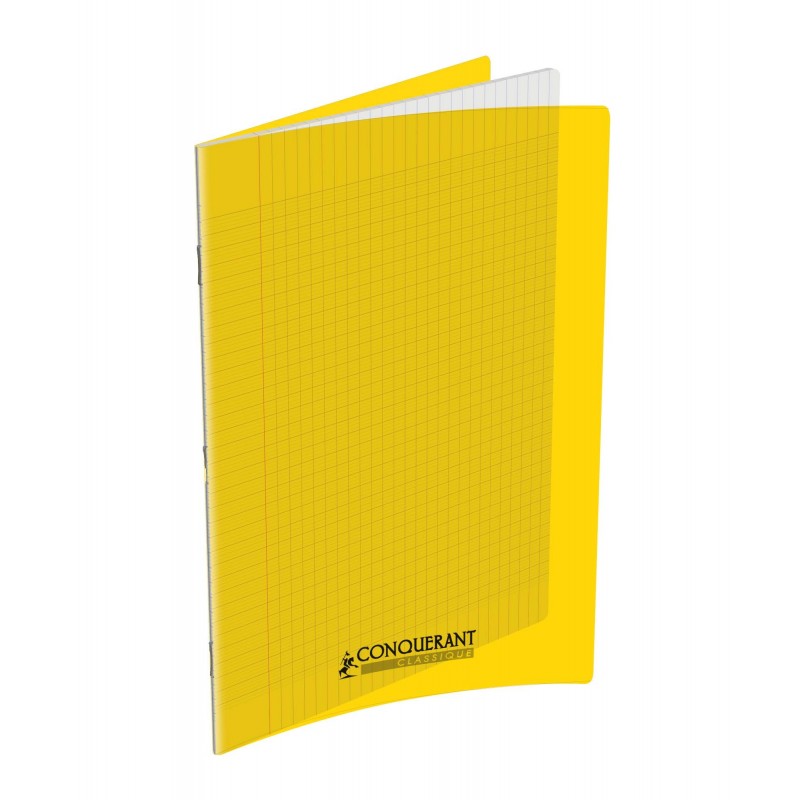 Cahier polypro 24X32 PP Jaune 90G 48P Seyès