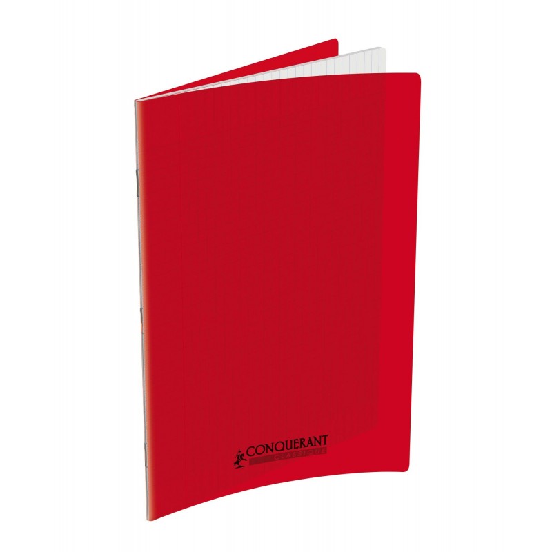 Cahier polypro 24X32 PP Rouge 90G 48P Seyès