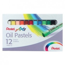Pentel  Boite de 12 Pastels à l'huile assortis