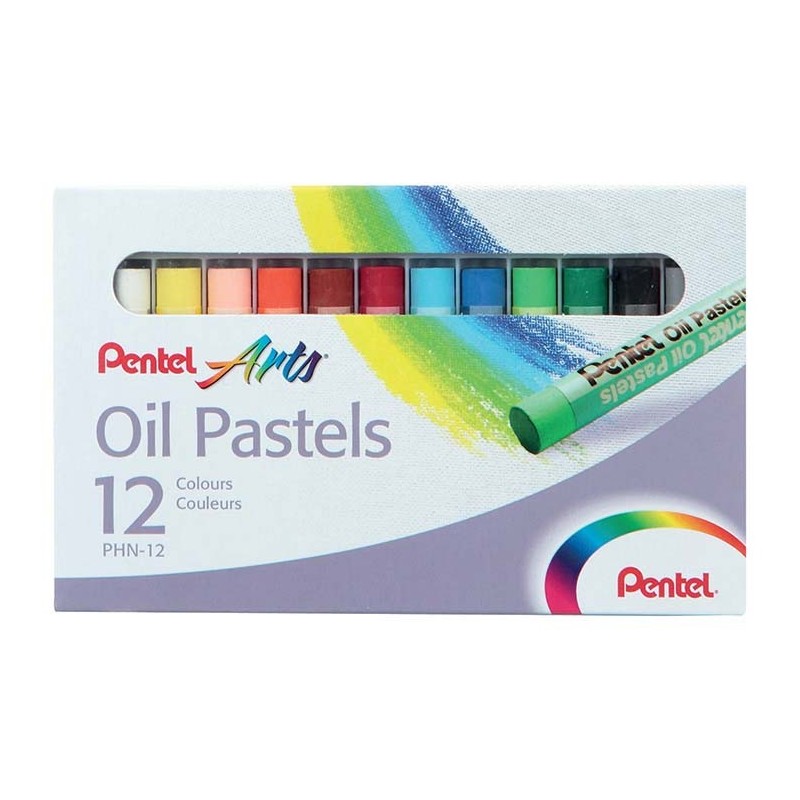 Pentel  Boite de 12 Pastels à l'huile assortis