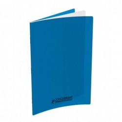 Cahier polypro 24X32 PP Bleu 90G 96P 5x5