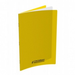Cahier polypro 24X32 PP Jaune 90G 96P 5x5