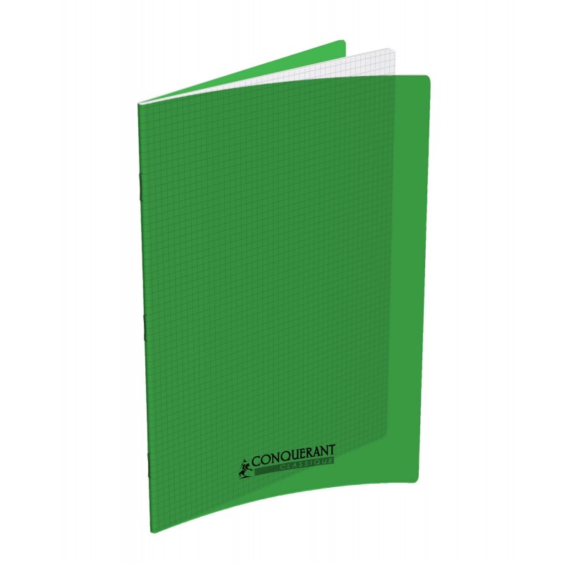 Cahier polypro 24X32 PP Vert 90G 96P 5x5
