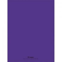 Cahier polypro 24X32 PP Violet 90G 48P Seyès