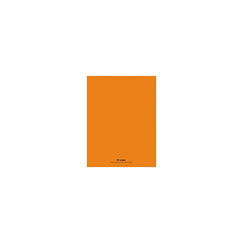 Cahier polypro 24X32 PP Orange 90G 48P Seyès