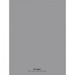 Cahier polypro 24X32 PP Gris 90G 48P Seyès