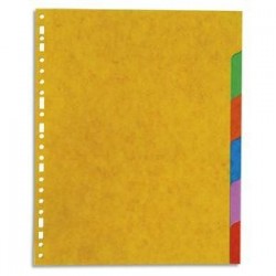 Jeu dintercalaires 6 positions en carte lustrée 220g A4+.