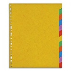 Jeu dintercalaires 12 positions en carte lustrée  Format A4+.