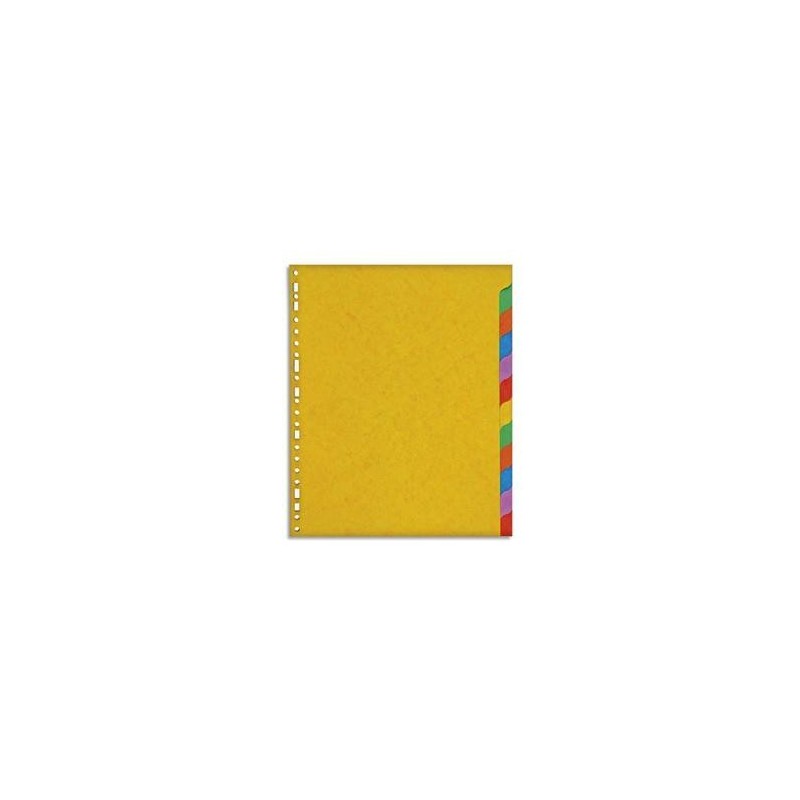 Jeu dintercalaires 12 positions en carte lustrée  Format A4+.