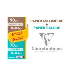 Papier calque + papier...